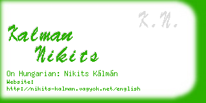 kalman nikits business card